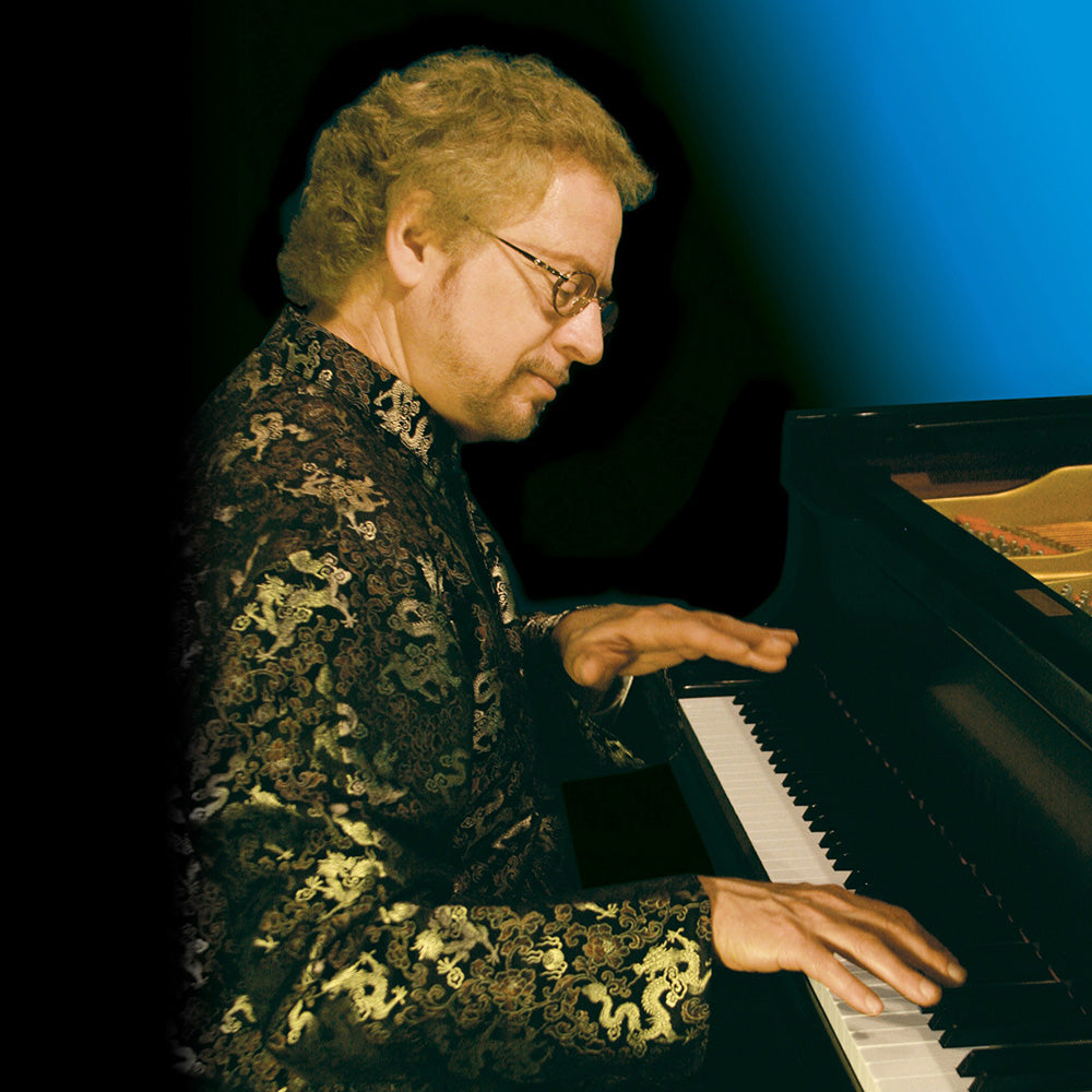 Steven Halpern performing at the piano