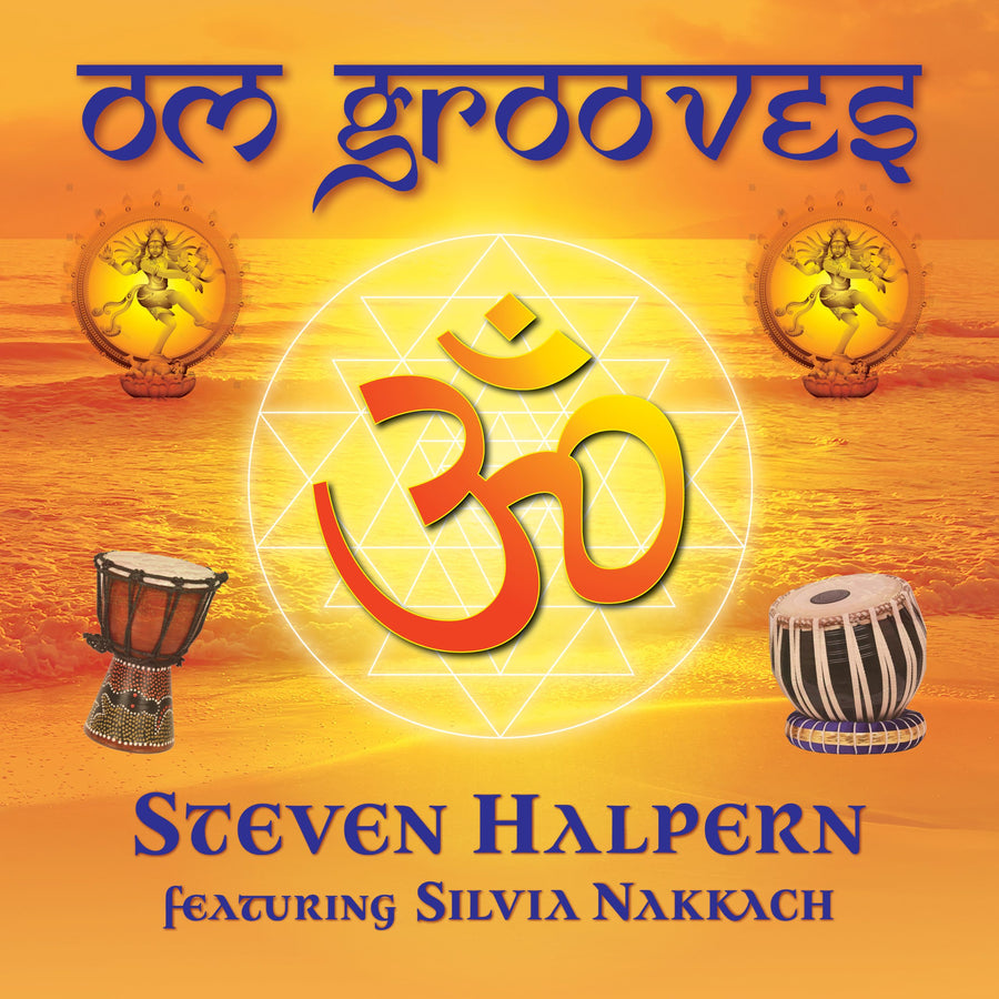 Om Grooves featuring Silvia Nakkach — gold cover with drums
